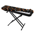 Halloween Skeleton And Pumpkin Print Piano Keyboard Cover