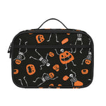 Halloween Skeleton And Pumpkin Print Portable Lunch Bag