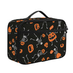 Halloween Skeleton And Pumpkin Print Portable Lunch Bag