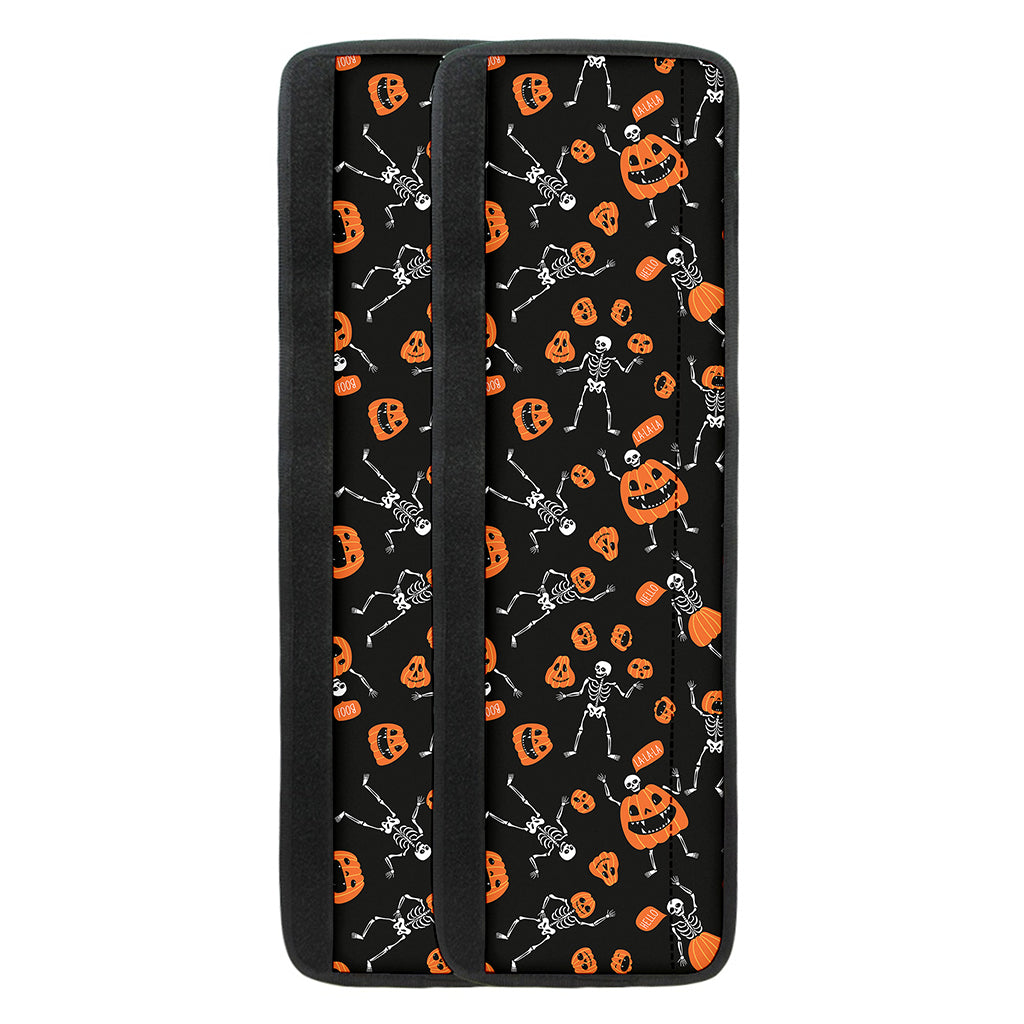 Halloween Skeleton And Pumpkin Print Refrigerator Handle Covers