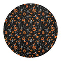Halloween Skeleton And Pumpkin Print Round Blanket