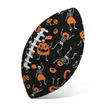 Halloween Skeleton And Pumpkin Print Rugby Ball