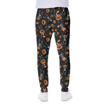 Halloween Skeleton And Pumpkin Print Scuba Joggers