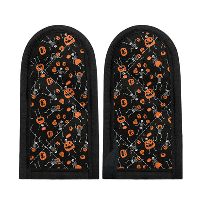 Halloween Skeleton And Pumpkin Print Skillet Handle Cover
