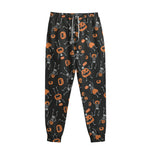 Halloween Skeleton And Pumpkin Print Sweatpants