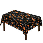 Halloween Skeleton And Pumpkin Print Tablecloth
