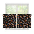 Halloween Skeleton And Pumpkin Print Tier Curtains