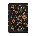 Halloween Skeleton And Pumpkin Print Trifold Wallet