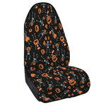 Halloween Skeleton And Pumpkin Print Waterproof Car Seat Cover