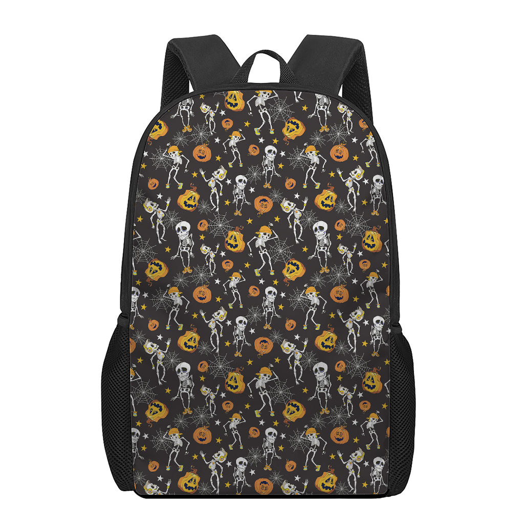 Halloween Skeleton Party Pattern Print 17 Inch Backpack