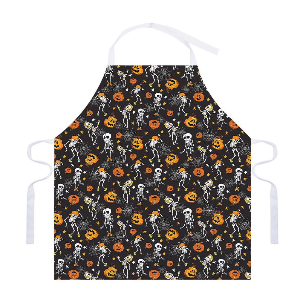 Halloween Skeleton Party Pattern Print Adjustable Apron