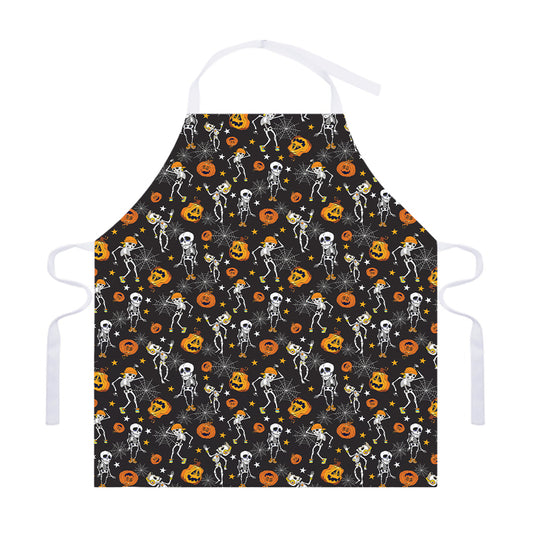 Halloween Skeleton Party Pattern Print Adjustable Apron