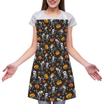 Halloween Skeleton Party Pattern Print Adjustable Apron