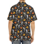 Halloween Skeleton Party Pattern Print Aloha Shirt