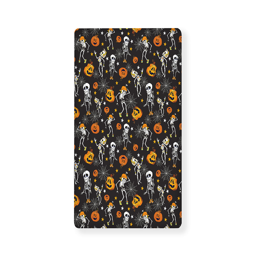Halloween Skeleton Party Pattern Print Baby Crib Sheet