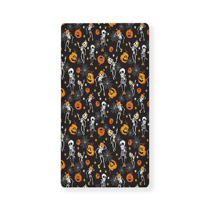 Halloween Skeleton Party Pattern Print Baby Crib Sheet