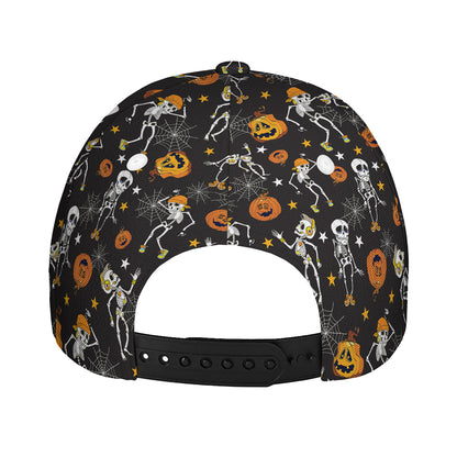 Halloween Skeleton Party Pattern Print Baseball Cap
