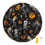 Halloween Skeleton Party Pattern Print Basketball