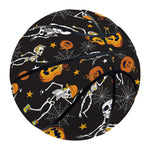 Halloween Skeleton Party Pattern Print Basketball
