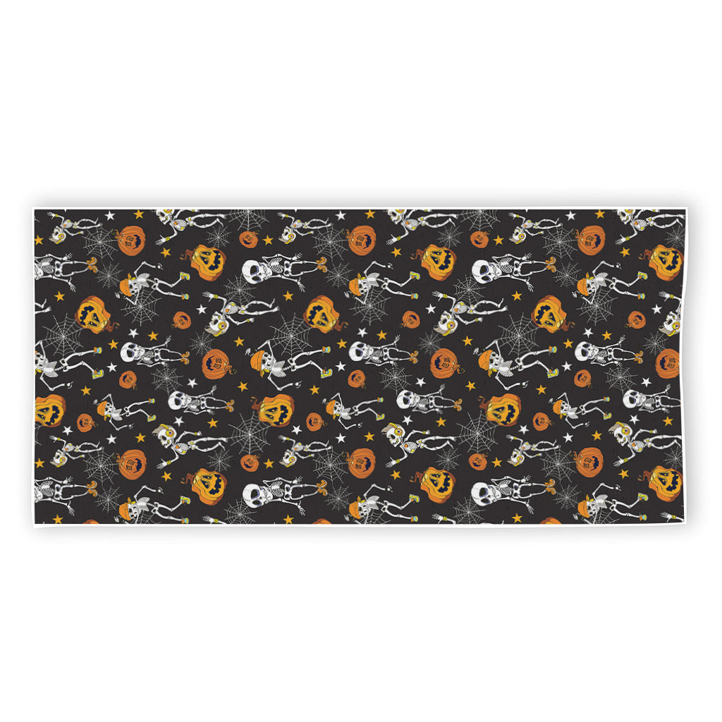 Halloween Skeleton Party Pattern Print Beach Towel