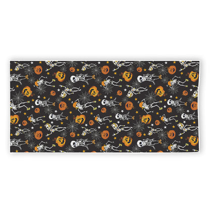 Halloween Skeleton Party Pattern Print Beach Towel