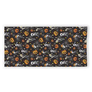 Halloween Skeleton Party Pattern Print Beach Towel