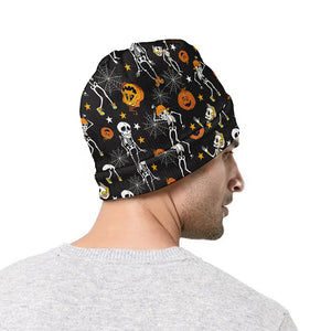 Halloween Skeleton Party Pattern Print Beanie