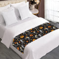 Halloween Skeleton Party Pattern Print Bed Runner