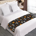 Halloween Skeleton Party Pattern Print Bed Runner