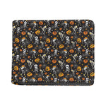 Halloween Skeleton Party Pattern Print Bifold Wallet