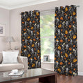 Halloween Skeleton Party Pattern Print Dimout Grommet Curtains