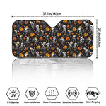 Halloween Skeleton Party Pattern Print Car Windshield Sun Shade