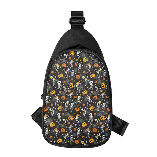 Halloween Skeleton Party Pattern Print Chest Bag