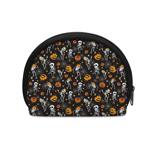 Halloween Skeleton Party Pattern Print Coin Purse