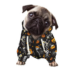 Halloween Skeleton Party Pattern Print Dog Zip Up Hoodie