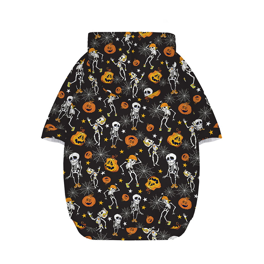 Halloween Skeleton Party Pattern Print Dog Zip Up Hoodie
