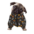 Halloween Skeleton Party Pattern Print Dog Zip Up Jacket