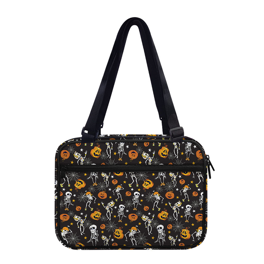 Halloween Skeleton Party Pattern Print Double Strap Bible Bag