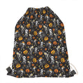 Halloween Skeleton Party Pattern Print Drawstring Bag