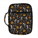 Halloween Skeleton Party Pattern Print Front Pocket Bible Bag