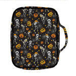 Halloween Skeleton Party Pattern Print Front Pocket Bible Bag