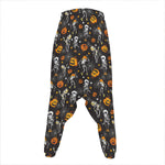 Halloween Skeleton Party Pattern Print Hammer Pants