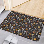 Halloween Skeleton Party Pattern Print Indoor Door Mat