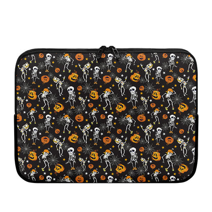 Halloween Skeleton Party Pattern Print Laptop Sleeve