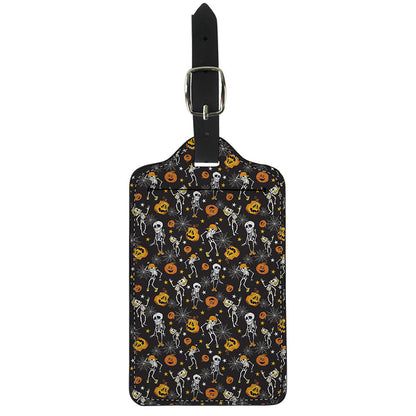 Halloween Skeleton Party Pattern Print Luggage Tag