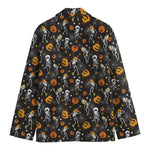 Halloween Skeleton Party Pattern Print Men's Blazer