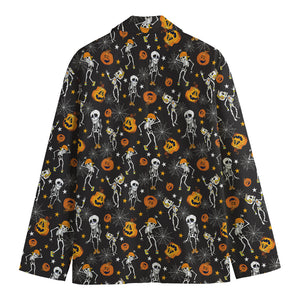 Halloween Skeleton Party Pattern Print Men's Blazer