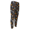 Halloween Skeleton Party Pattern Print Men's Compression Pants