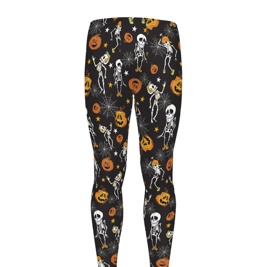 Halloween Skeleton Party Pattern Print Men's leggings