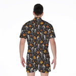Halloween Skeleton Party Pattern Print Men's Rompers